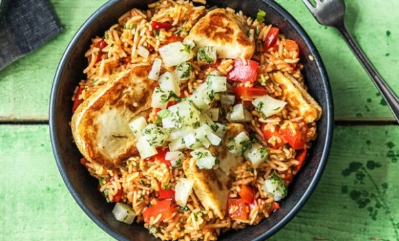 Halloumi On Rice