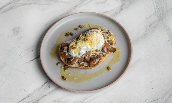Traufle Mushrooms on Toast