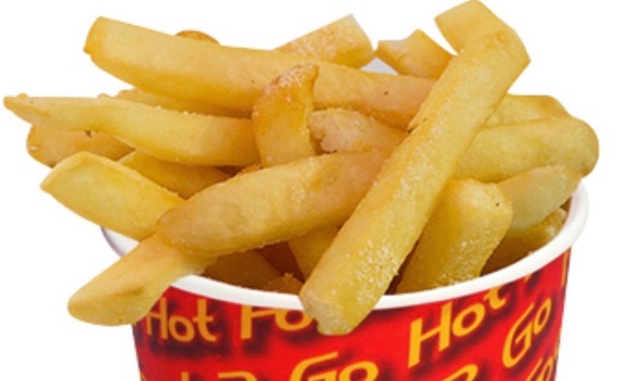 Hot chips in cup