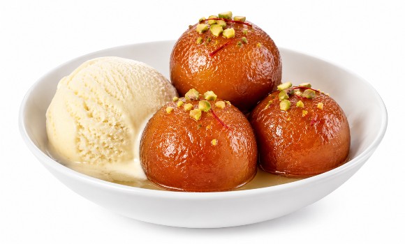 GULAB JAMUN AND ICE CREAM