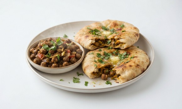 Mix Kulcha with Chole