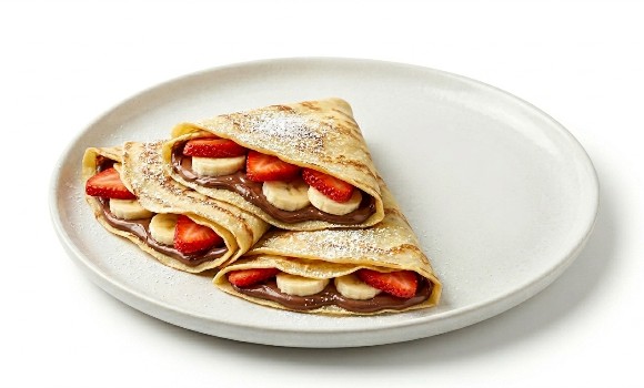 Crepes w Nutella, Strawberry, and Banana