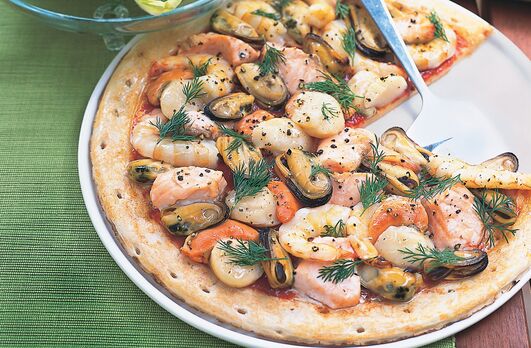 Gourmet Seafood Pizza