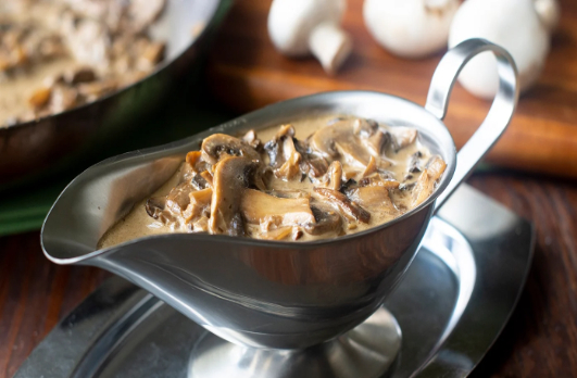 Tub of Mushroom Sauce