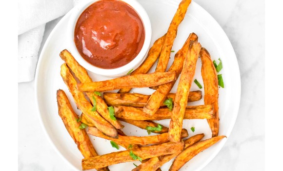 Kumara Fries with Sweet Chilli