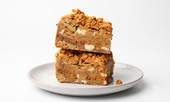 Biscoff cookie dough slice