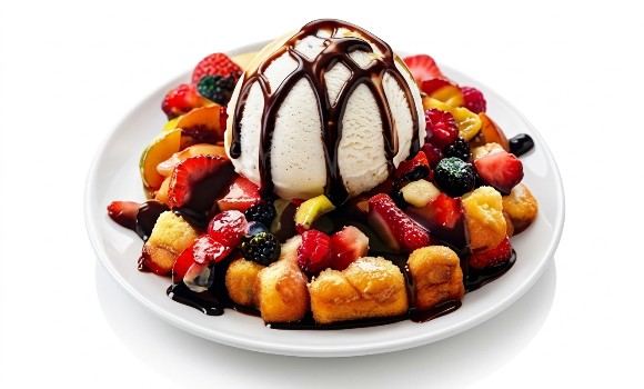 Belgium Waffle with Ice Cream