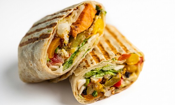 Mix lamb & chicken kebab wrap